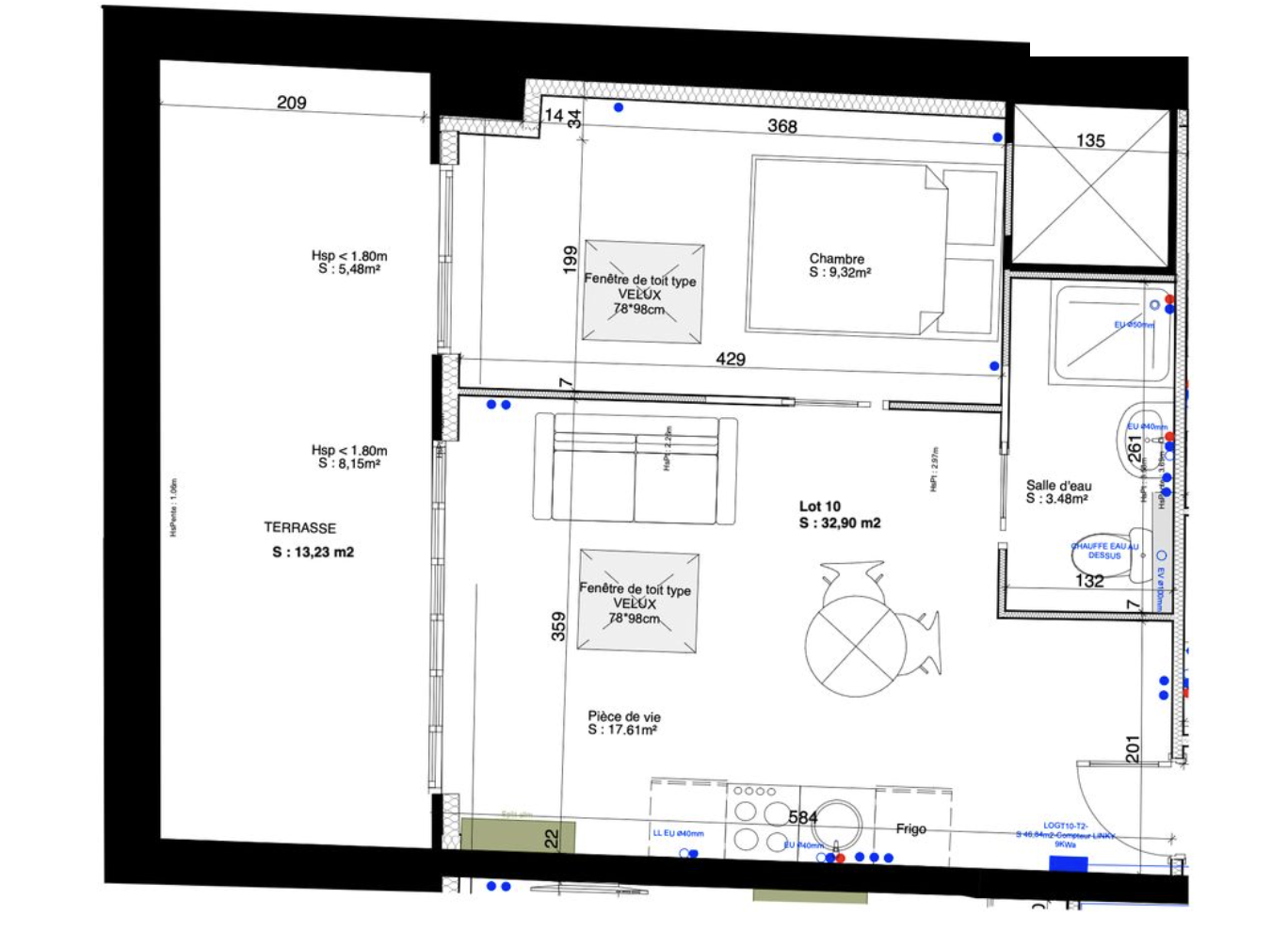 T2 brut de 46 m² de surface utile avec ascenseur — idéal investisseur ou premier achat — photo 3
